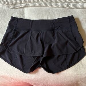 Lululemon Speed Up Lined Short 2.5”, size 6, navy blue